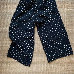 Madewell Huston Pull-on Crop Pants in Painted Dots True Black